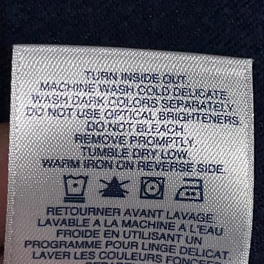 Land’s End navy blue velour sweatshirt size 2X - Picture 7 of 8